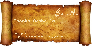 Csonka Arabella névjegykártya